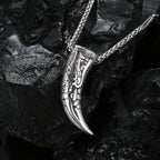 Viking Wolf Teeth Pendant — Stainless Steel