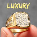 Gemstone Minimal Ring — Stainless Steel