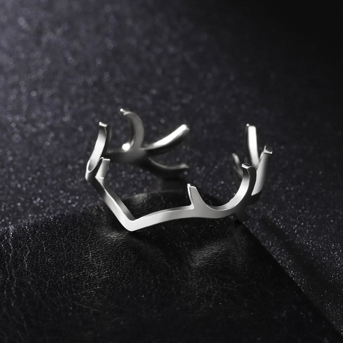 Skyrim Deer Antler Finger Ring Stainless Steel Gold Color Supernatural Amulet Hunter Fashion Gift For Man Woman Jewelry