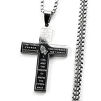 Jesus Cross Praying Hand Pendant — Gold