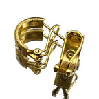 Two-Tone Earrings Vintage Small Sterling Zircons