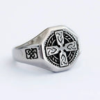 2023 New Creative Design Viking Valknut Celtic Odin Cross Ring Triangularn God Pattern Jewelry free shipping