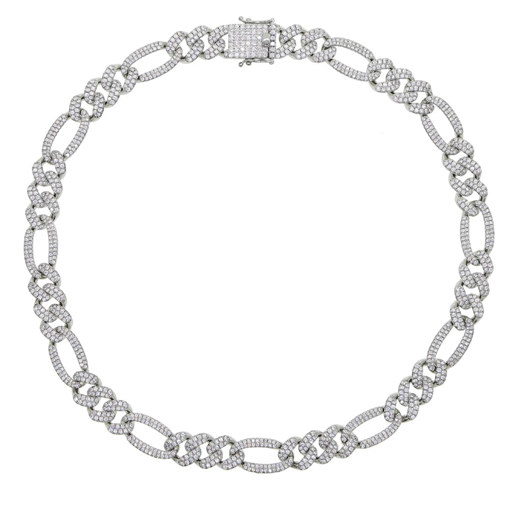 Iced Out Bling Miami Cuban Chain Necklace Gold Silver Color CZ Cubic Zirconia Link Men Women Hip Hop Jewelry