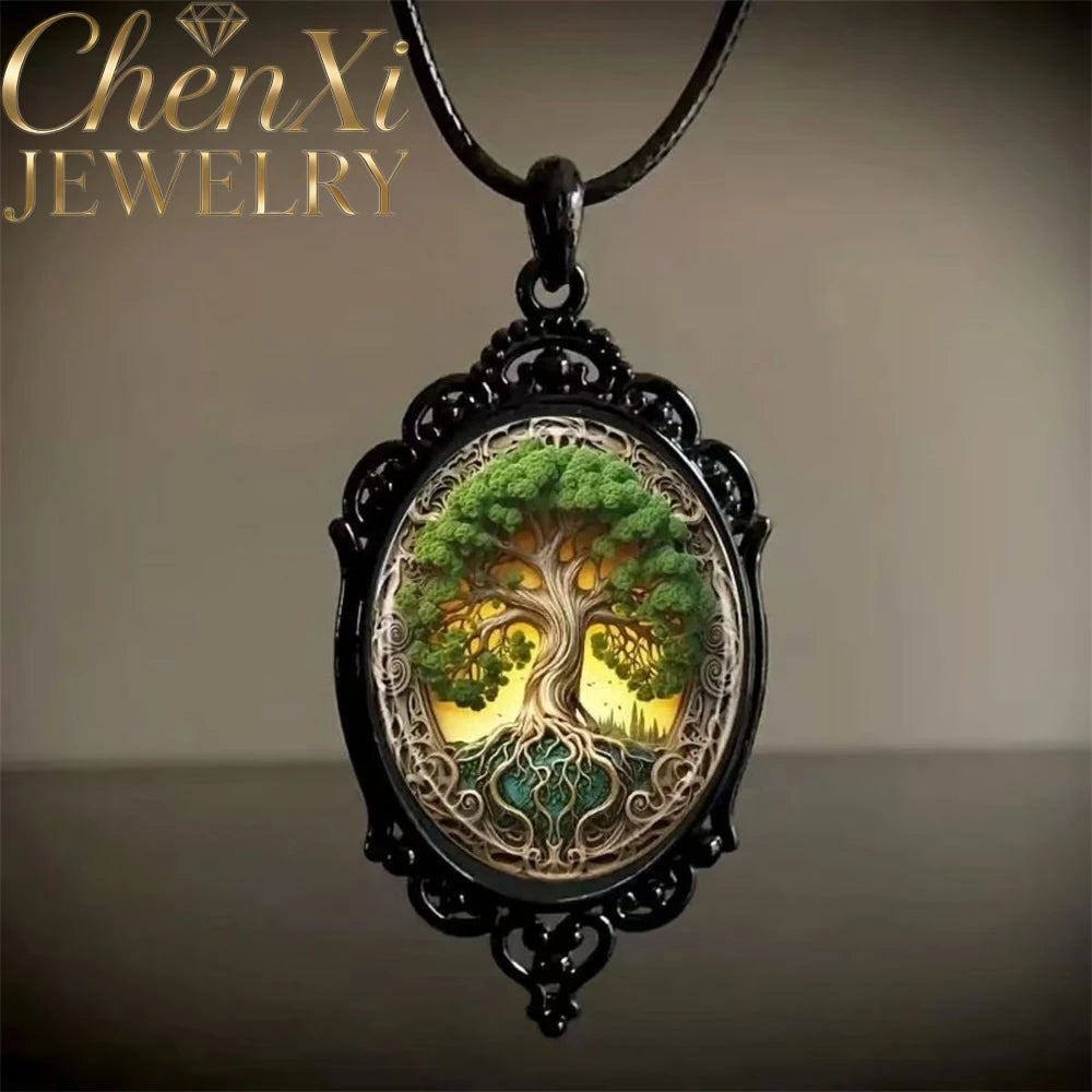 Gothic Crow Cross Pendant Necklace