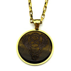 Horus Eye Gold Pendant Natural Stone Egyptian