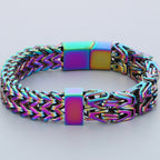 Waterproof Bracelet for Men 316L Stainless Steel Double Layer Link Chain Men's Bracelets Jewelry Accessories His