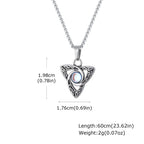 Moonstone Celtic Knot Pendant — Stainless