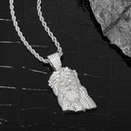 NUOYA Luxury Jewelry Iced Out Diamond Jesus Head Pendant 18K Gold Plated Micro Pave Zircon Hip Hop Pendant Jewelry Gift for Men