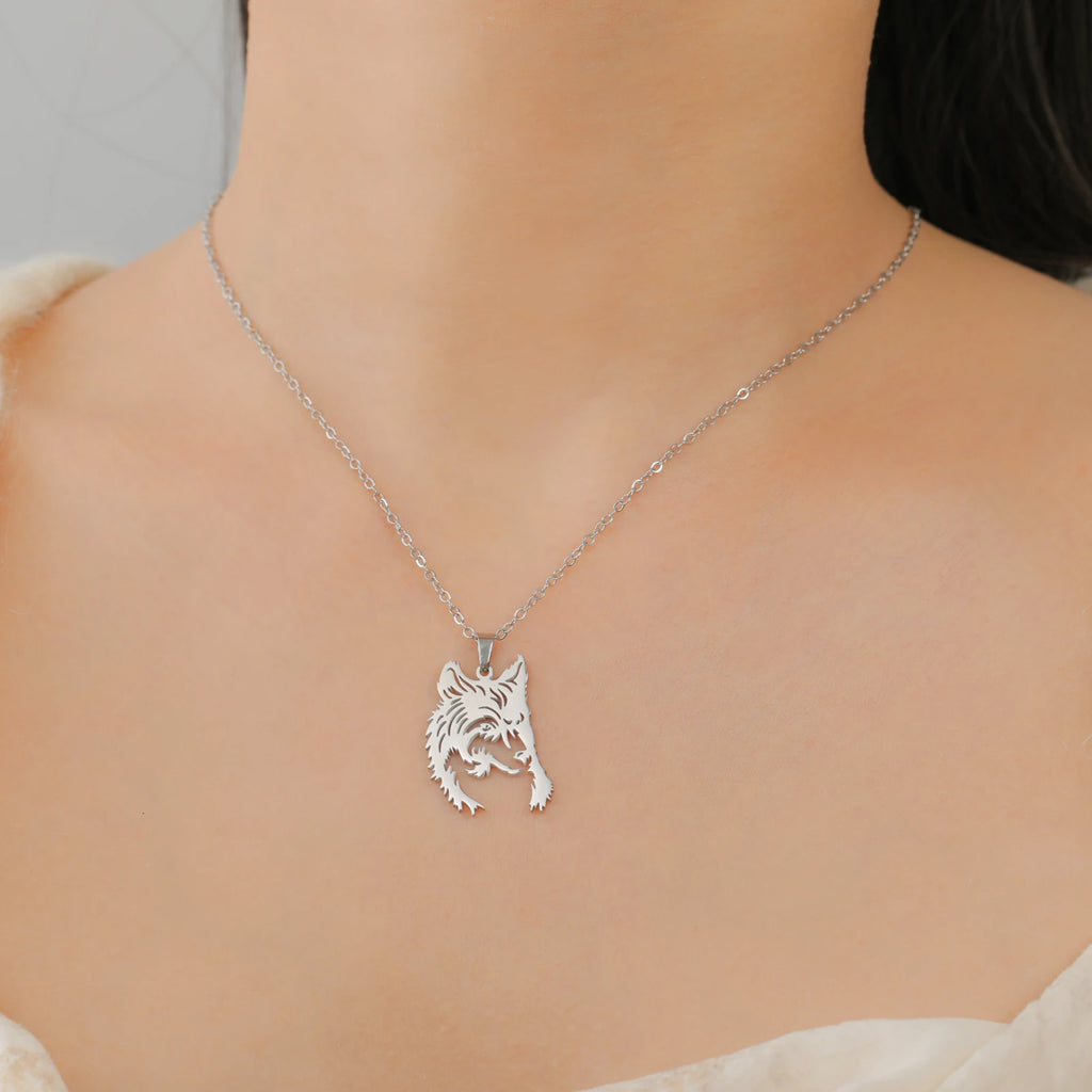 Wolf Head Necklace for Men Women Stainless Steel Animal Neck Chain Gift Punk Jewelry Birthday Gifts 2026 Wholesale New
