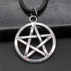 Cute Pentagram Necklace Leather Chain 45Cm Male Jewelry Evening Cheapest Items