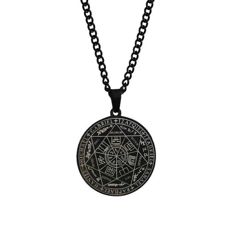 Steel Pendant Coin Solomon Religion