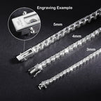 EWYA 925 Sterling Silver Moissanite Bracelet 0.1ct 3mm D VVS1 Diamond with GRA for Women Sparkling Wedding Party Fine Jewelry