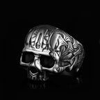 Men's Calvarium Skull Ring Gothic 316L Stainless Steel Biker Ring Motorcycle Band jewellery Party Gift OSR734