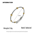 Wire Thorn Nut Bracelet for Women — Gold-Tone, Stainless Steel