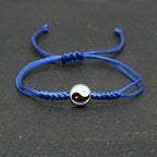 Yin Yang Braided String Bracelet — Adjustable, Multiple Colors