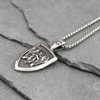 Trendy Charms Archangel Pendant for Men Women 316L Stainless Steel St Michael Necklace for Men Catholic Amulet Jewelry Gift
