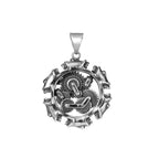 Steampunk Skull Gear Pendant — Stainless