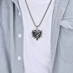 Viking Wolf Stainless Steel Pendant Necklace