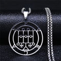 Satan Seal Silver Chain Necklace — Stainless Steel