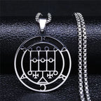 Satan Seal Silver Chain Necklace — Stainless Steel