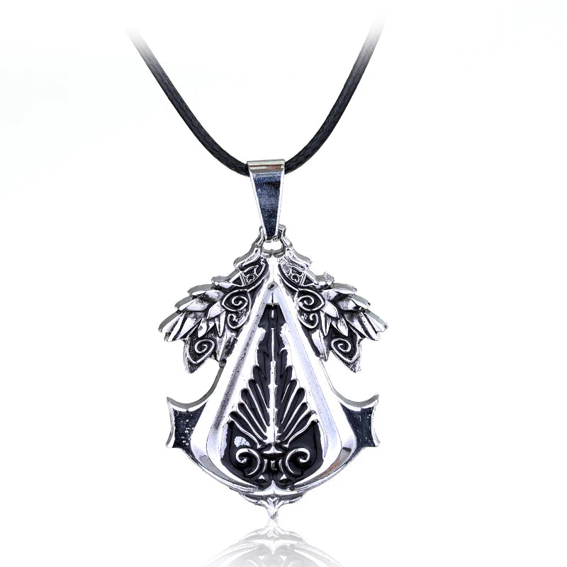 Fashion Metal Alloy Assassins Ezio Cosplay Pendant Necklace Knights Templar Iron Cross Necklaces For Men Women Connor