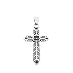 Gothic Cross Steel Pendant Vintage Rhombus Biker