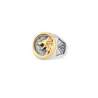 Stainless Steel Viking Wolf Head Ring Never Fade Gold Color Men's Hunting Game Hunter Wolf Claw Ring Nordic Wolf