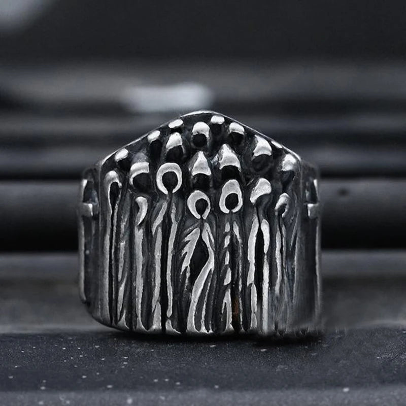 Christmas Charm Halloween Octopus Skull Punk Stainless Steel Seaman Rings Men Anel Puck Jewelry Gift for Sailor