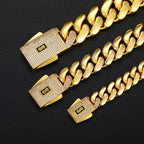 Iced Out Miami Cuban Link Bracelet for Men — Gold-Tone CZ, 20mm