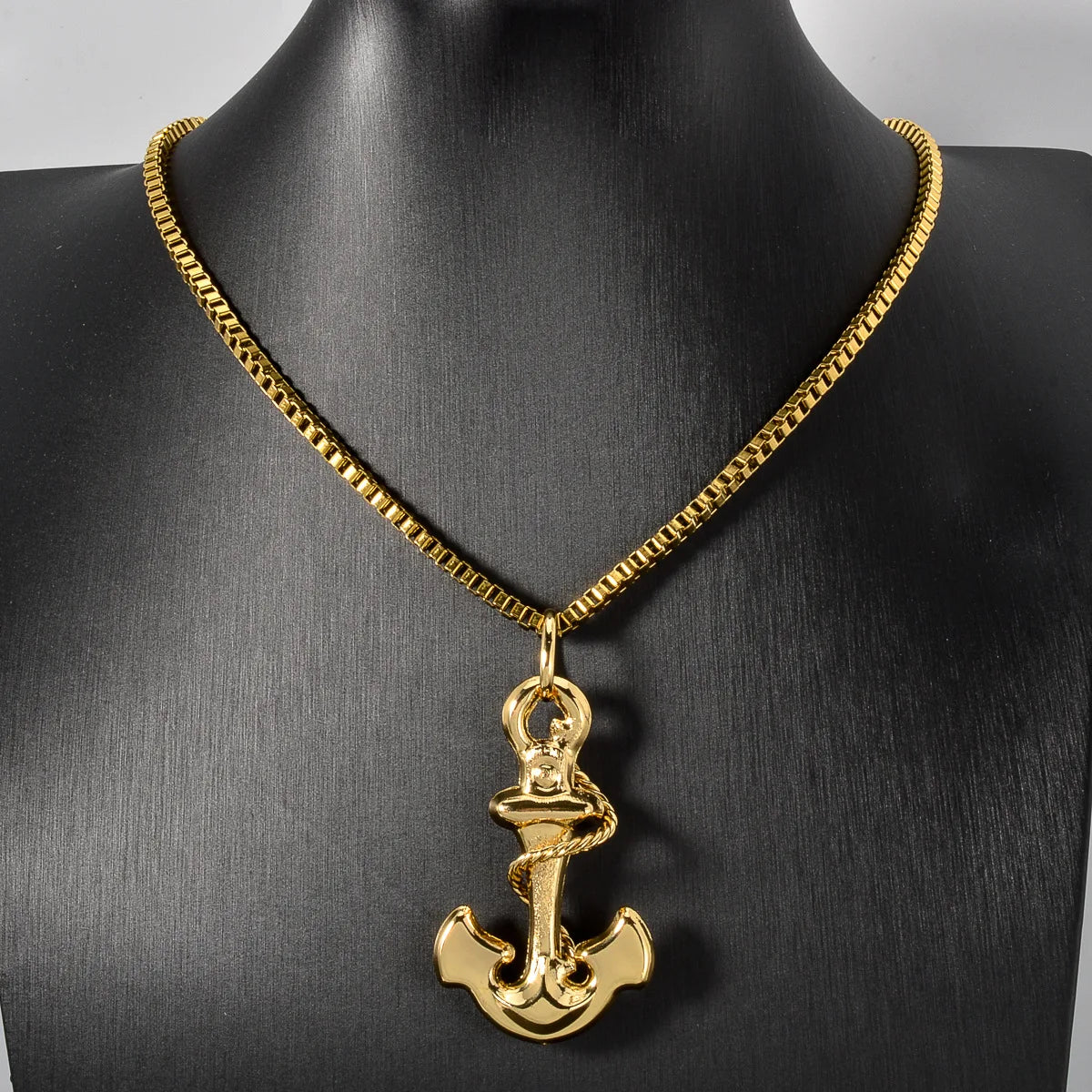 Luxury Men's Women's Pirate Ship Anchor Pendant Necklace