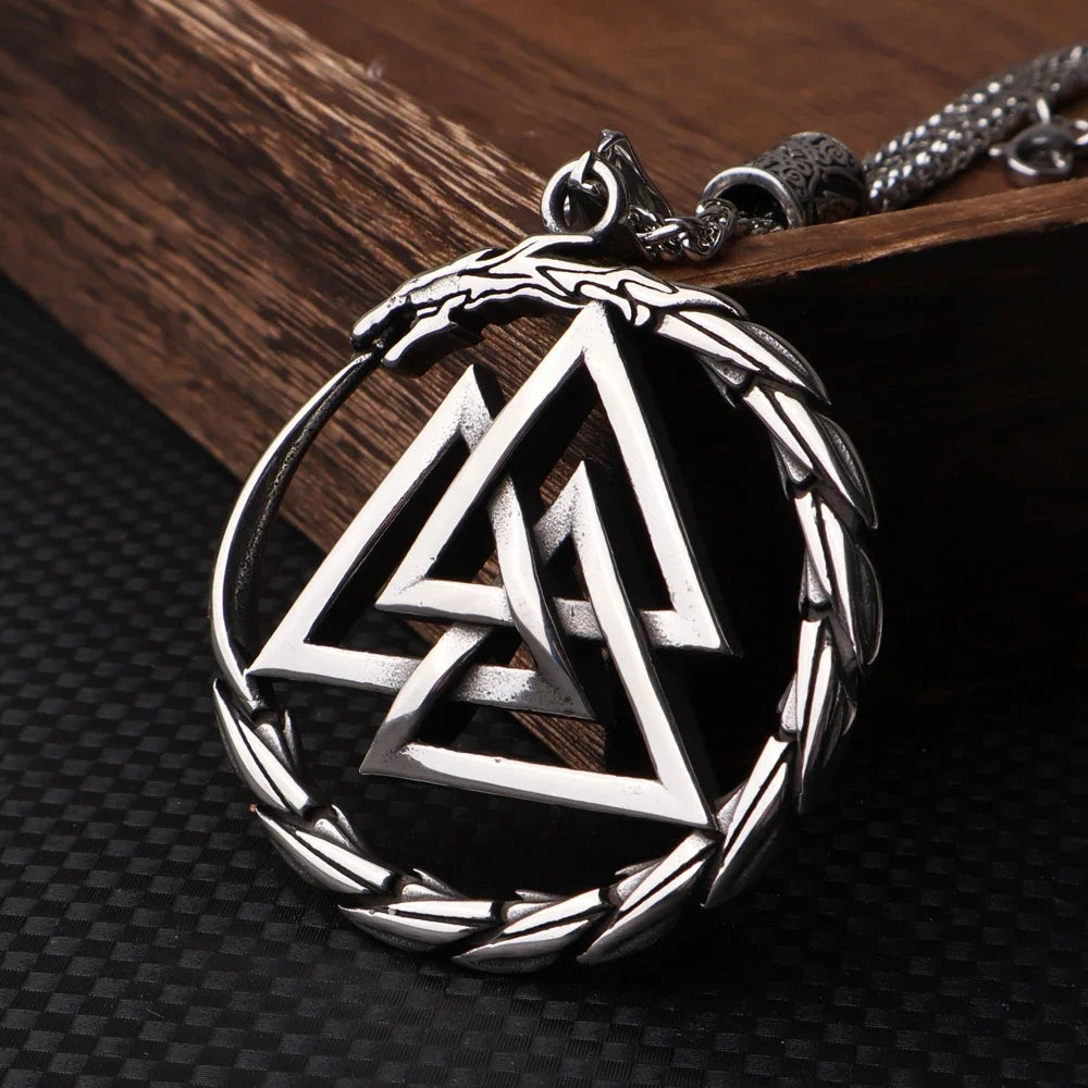 Viking Ouroboros Dragon Necklace — Stainless Steel