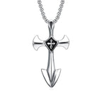 Templar Cross Steel Pendant Vintage Punk Knight