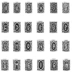 24 pcs Viking Runes Set Loose Beads Spacer Beads For Hair Braid Dreadlock Beads DIY Jewelry Making