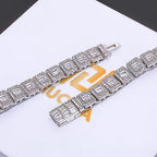 Tennis Chain Necklace Stainless Steel 7.5MM Cluster
