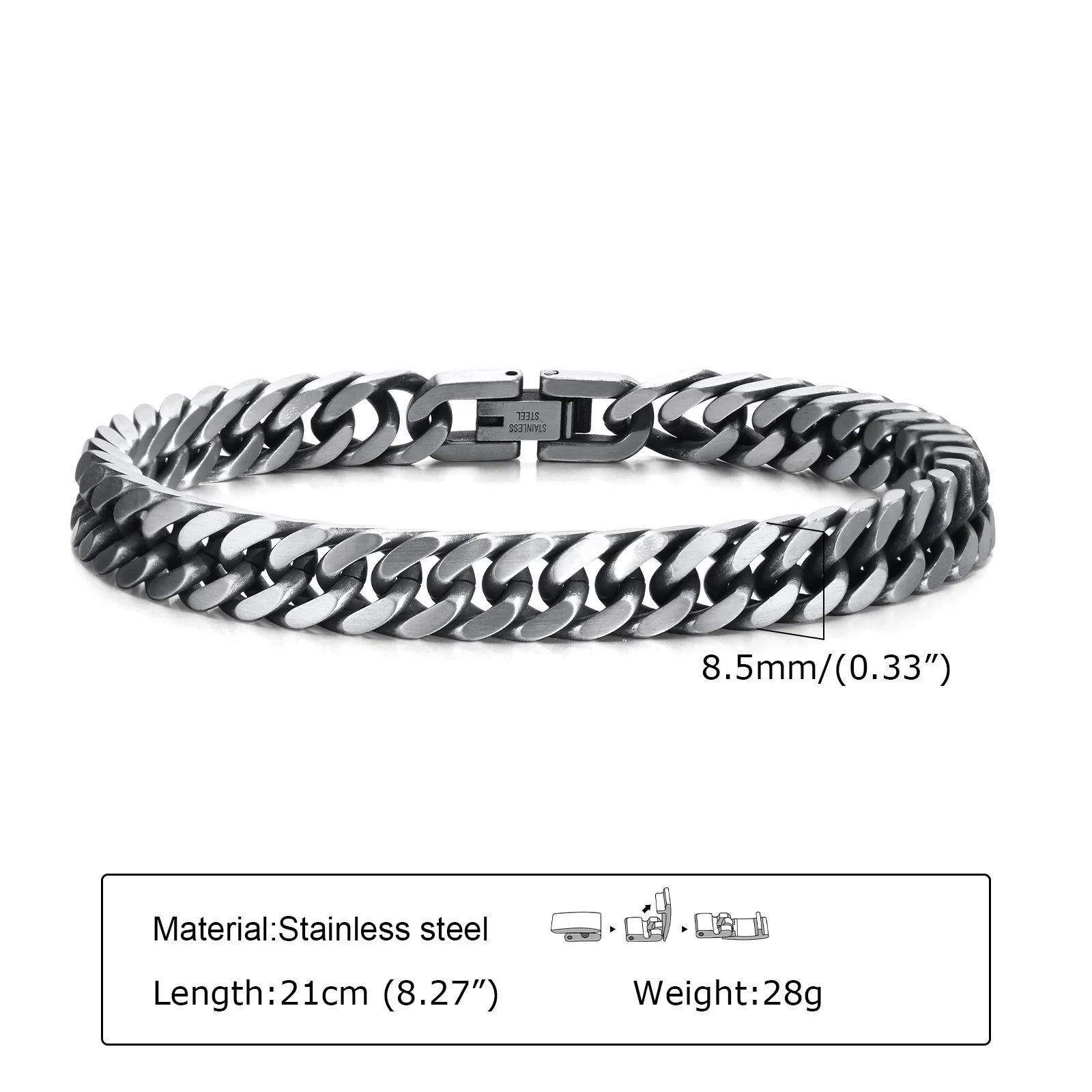 Miami Cuban Link Bracelet — Stainless Steel