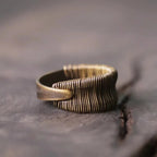 Brass Copper Wire Winding Process Retro Vintage Ring for Men's&Women's Punk Trend fashion Exquisite Non Fading
