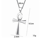Gold Cross Ankh Pendant Necklace Stainless Steel