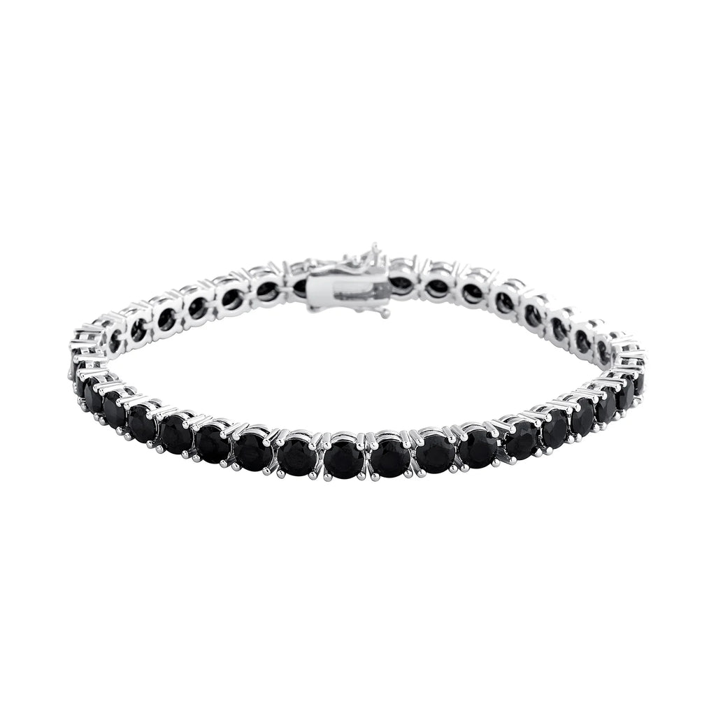 TOPGRILLZ 3MM-5MM Iced Out Black Cubic Zirconia Tennis Chain Bracelet Micro Paved 5A+ CZ Stones Charm Bangle For Men Women Gift