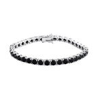 TOPGRILLZ 3MM-5MM Iced Out Black Cubic Zirconia Tennis Chain Bracelet Micro Paved 5A+ CZ Stones Charm Bangle For Men Women Gift