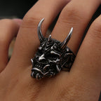 Gothic Skull Mask Ring — Stainless Steel