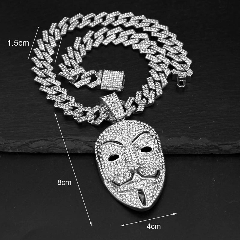 Iced Out Dollar Sign Cross Cuban Pendant — Gold