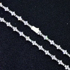 NUOYA Hip Hop Tennis Bracelet Iced Out AAAAA CZ Diamond Star Chain Bling White Gold Plated Jewelry luxury Gift Women Men