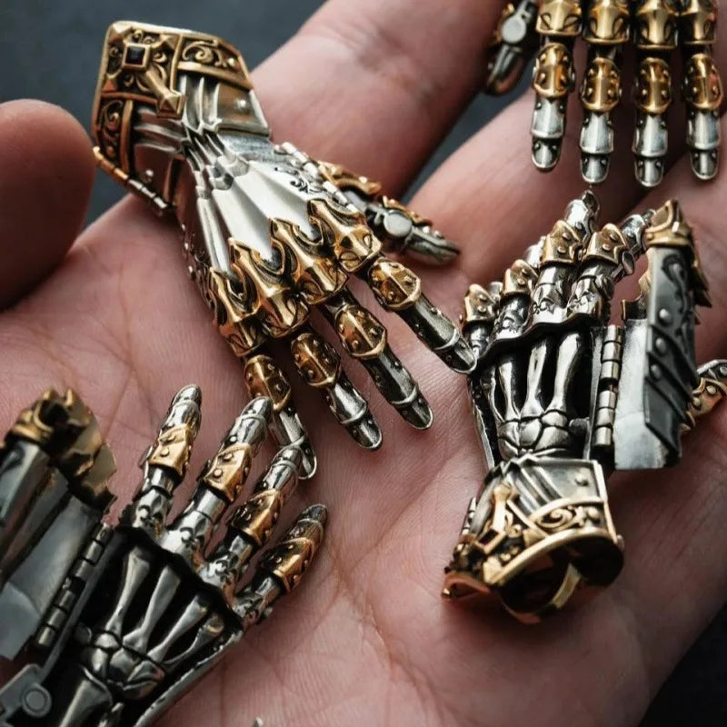 Gothic Mechanical Hand Copper Pendant Necklace