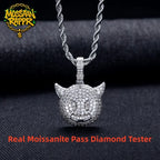 Iced Out Demon Pendant — 14K Gold
