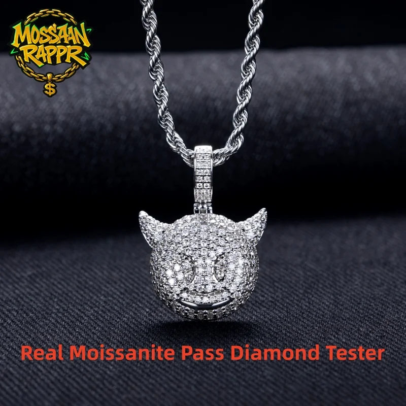 Iced Out Demon Pendant — 14K Gold