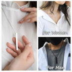 Vertical Blank Bar Pendant Necklace — Stainless Steel