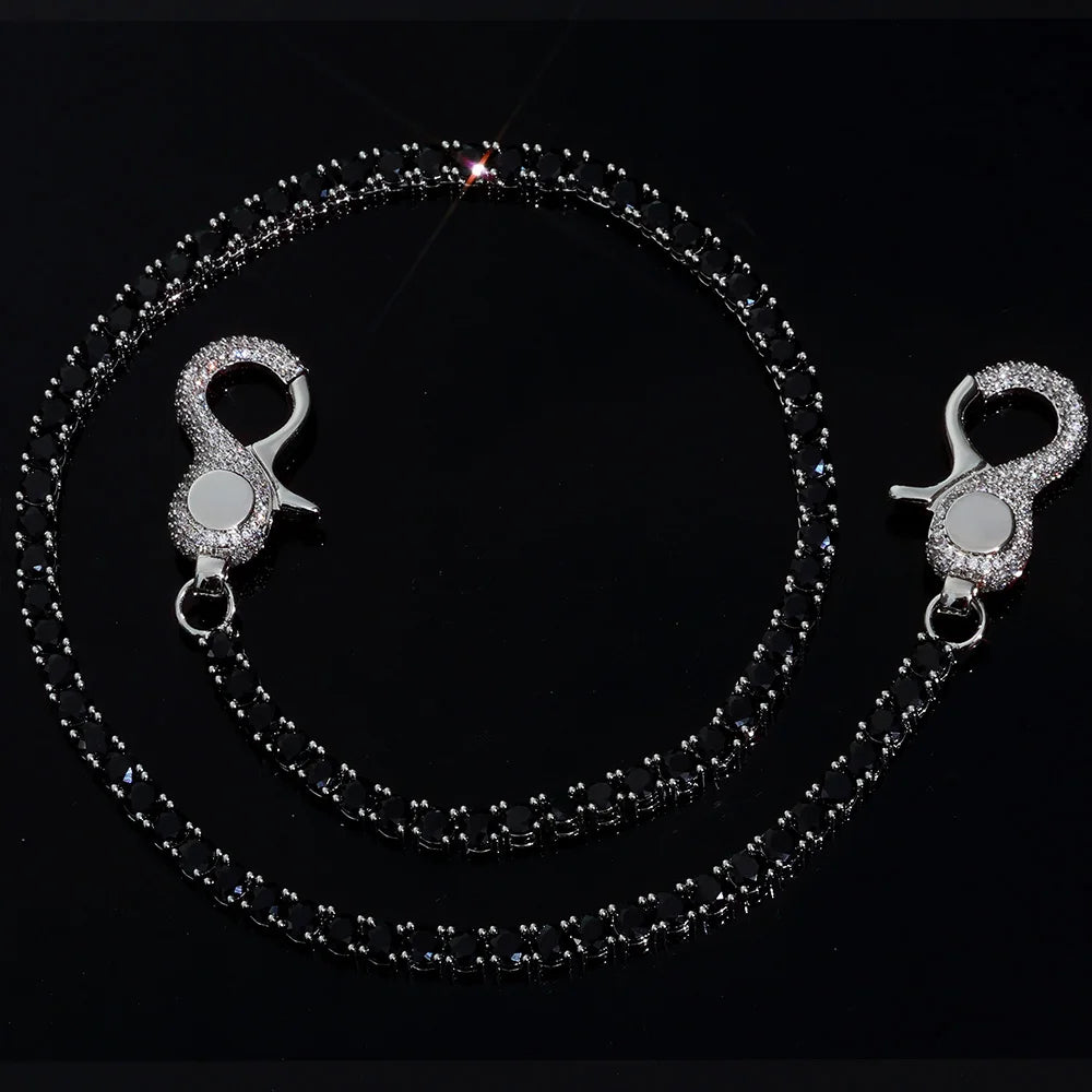 Tennis Chain Necklace Stainless Steel 5MM Colorful