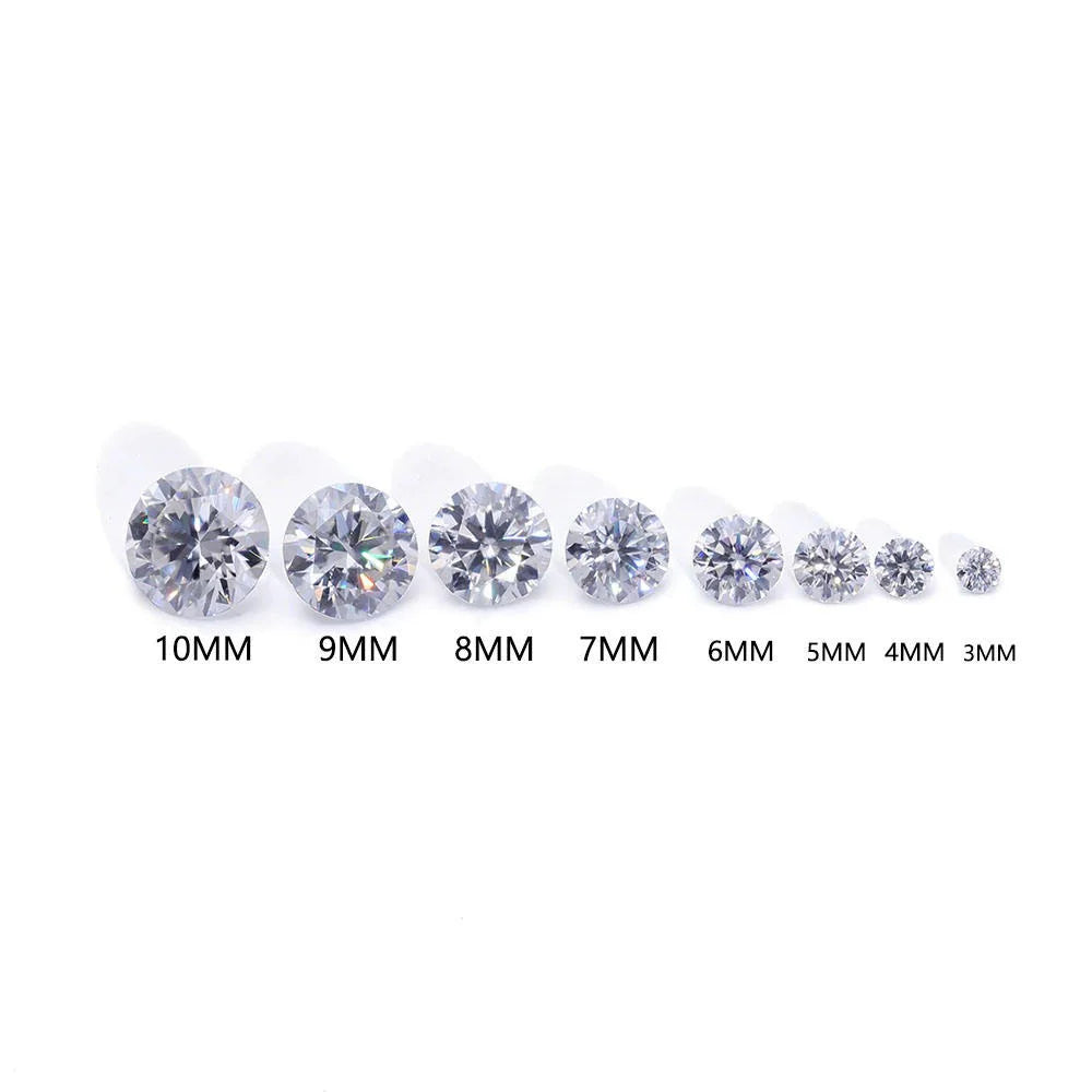 VVS1 Moissanite Loose Stones D Color 0.7-10MM