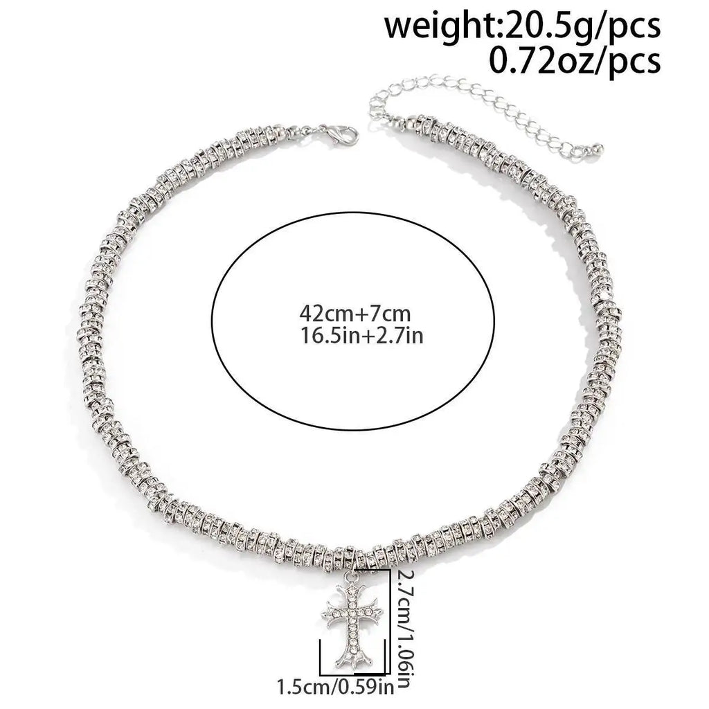 Irregular Jesus Cross Pendant — Silver