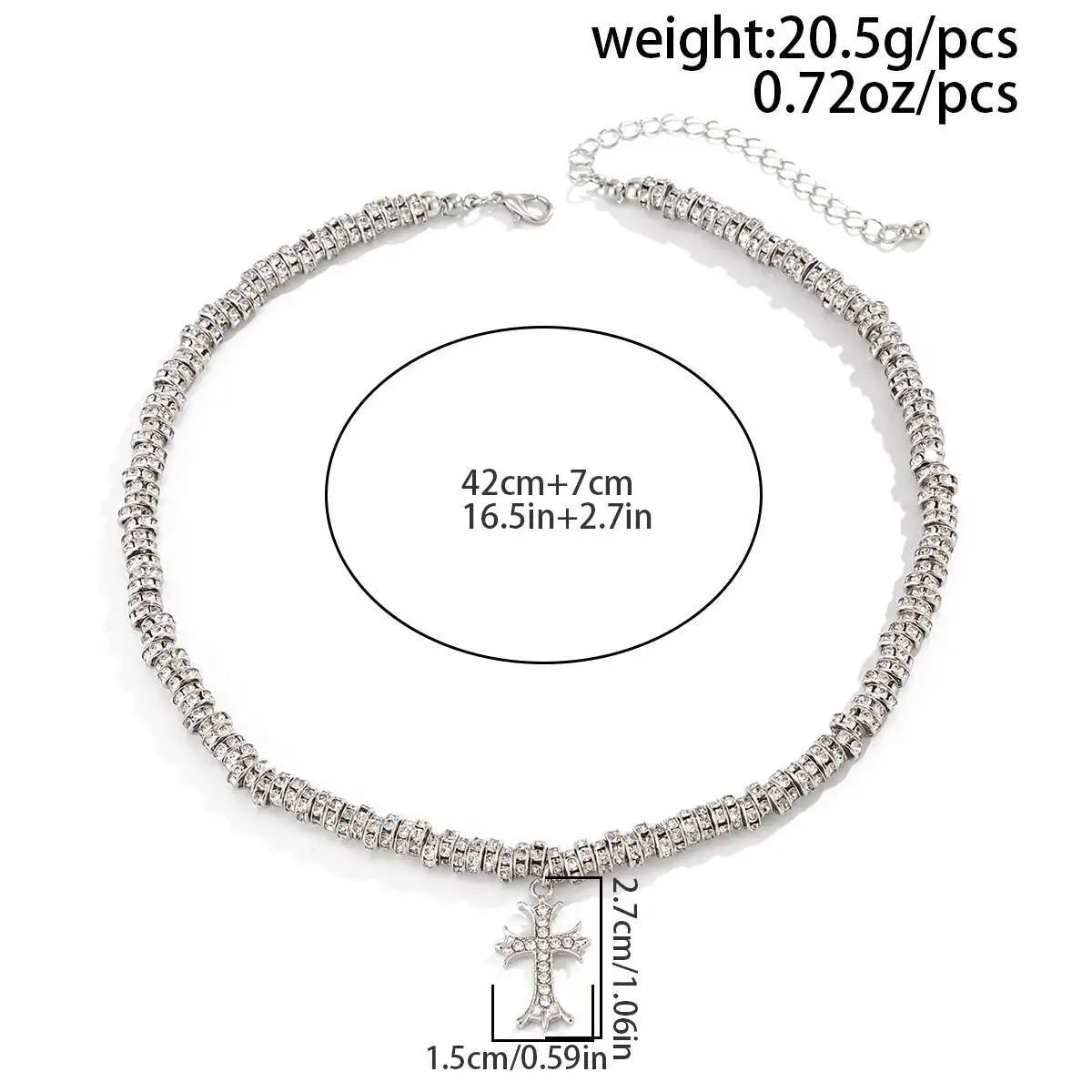Irregular Jesus Cross Pendant — Silver